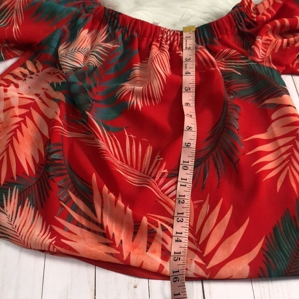 Rebecca Minkoff floral off the shoulder top size S - Picture 7 of 8